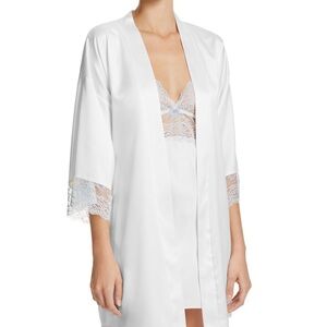 Elegant White Satin Robe